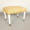 Vintage Italian Yellow Textile Stool, 1950s 2