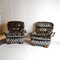 Italian Curved Wood & Missoni Fabric Lounge Chairs, 1970s, Set of 2 5