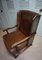 English Cognac Leather & Oak Wingback Armchair from Criterion Cord Chairs & Settees, 1960s, Image 7