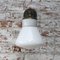 Mid-Century Brass & White Opaline Glass Sconce 4