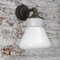 Mid-Century Brass & White Opaline Glass Sconce 5