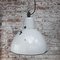 Mid-Century Industrial Gray Enamel Ceiling Lamp, Image 4