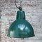 Mid-Century Industrial Green Enamel Ceiling Lamp, Image 4