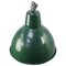 Mid-Century Industrial Green Enamel Ceiling Lamp 2