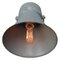 Industrielle Mid-Century Metall Wandlampe in Grau 2