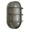 Mid-Century Industrial Gray Aluminium & Frosted Glass Sconce, Image 1