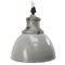 Mid-Century Industrial Gray Enamel & Cast Iron Ceiling Lamp from Industria Rotterdam, Image 1