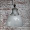 Industrielle Mid-Century Deckenlampe aus Emaille & Gusseisen in Grau von Industria Rotterdam 5