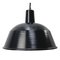 Lámpara de techo industrial Mid-Century de esmalte negro, Imagen 1