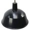 Industrielle Mid-Century Deckenlampe aus schwarzer Emaille 2