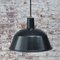 Mid-Century Industrial Black Enamel Ceiling Lamp 5