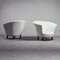 White Lounge Chairs, 1950s, Set of 2 1