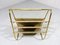 Brass and Suede Leather Magazine Rack, 1960s 6