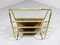 Brass and Suede Leather Magazine Rack, 1960s, Image 6