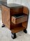 Mid-Century Modern Front Nightstands with Original Hardware and Ebonized Bases, 1940s, Set of 2, Image 5