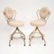 Mid-Century French Brass Swivel Chairs, Set of 2, Image 2