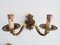 German Brass Sconces, 1970s, Set of 3 10