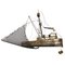 Large Brass Maria Fishing Boat by Curtis Jeré 1