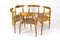 Mesa de centro y sillas de roble y teca de Hans J. Wegner para Fritz Hansen, años 60, Imagen 6