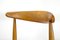 Oak & Teak Dining Table & Heart Chairs by Hans J. Wegner for Fritz Hansen, 1960s 13