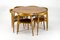 Oak & Teak Dining Table & Heart Chairs by Hans J. Wegner for Fritz Hansen, 1960s 1