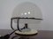 Lampada da tavolo in vetro e acciaio cromato, Italia, anni '60, Immagine 7