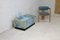 French Blue Brass & Formica Solar Eruption Coffee Table, 1970s 23