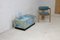 French Blue Brass & Formica Solar Eruption Coffee Table, 1970s, Image 23