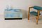 French Blue Brass & Formica Solar Eruption Coffee Table, 1970s 20