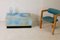 French Blue Brass & Formica Solar Eruption Coffee Table, 1970s, Image 20