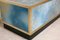 French Blue Brass & Formica Solar Eruption Coffee Table, 1970s 8