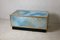 French Blue Brass & Formica Solar Eruption Coffee Table, 1970s, Image 1