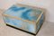 French Blue Brass & Formica Solar Eruption Coffee Table, 1970s, Image 15