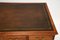 Antique Victorian Solid Walnut Leather Top Pedestal Desk 5