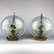 Brass and Curved Glass Table Lamps by Pietro Chiesa for Fontana Arte, 1940s, Set of 2 1
