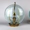 Brass and Curved Glass Table Lamps by Pietro Chiesa for Fontana Arte, 1940s, Set of 2 8