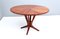 Mid-Century Round Walnut Dining Table in the Style of Ico Parisi, 1950s 1