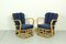 Mobilier de Salon en Rotin, 1950s, Set de 3 11