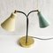 Italian Table Lamp with 2 Shades, 1950s 1