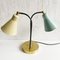 Italian Table Lamp with 2 Shades, 1950s, Image 1