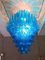 Mid-Century Round Blue Murano Glass Chandelier from Mazzega, 1970s 2
