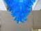 Mid-Century Round Blue Murano Glass Chandelier from Mazzega, 1970s 3