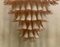 Mid-Century Round Light Pink and White Murano Glass Chandelier from Mazzega, 1970s, Image 2