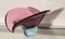 Jarrón de cristal de Murano Sommerso rosa y azul, años 50, Imagen 1