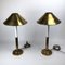 Brass and Lacquered Table Lamps by Tommaso Barbi, 1970s, Set of 2 1
