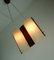 Mid-Century Danish Teak & Milk Glass Ceiling Lamp 3