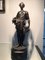 Bronze Statue with Black Marble Base by Auguste Moreau, 19th Century 9