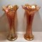 Carnival Glass Vases, 1930s, Set of 2 1