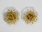 Brass and Crystal Glass Flower Ceiling Lamps from Ernst Palme, 1970s, Set of 2, Image 7