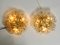 Brass and Crystal Glass Flower Ceiling Lamps from Ernst Palme, 1970s, Set of 2, Image 4